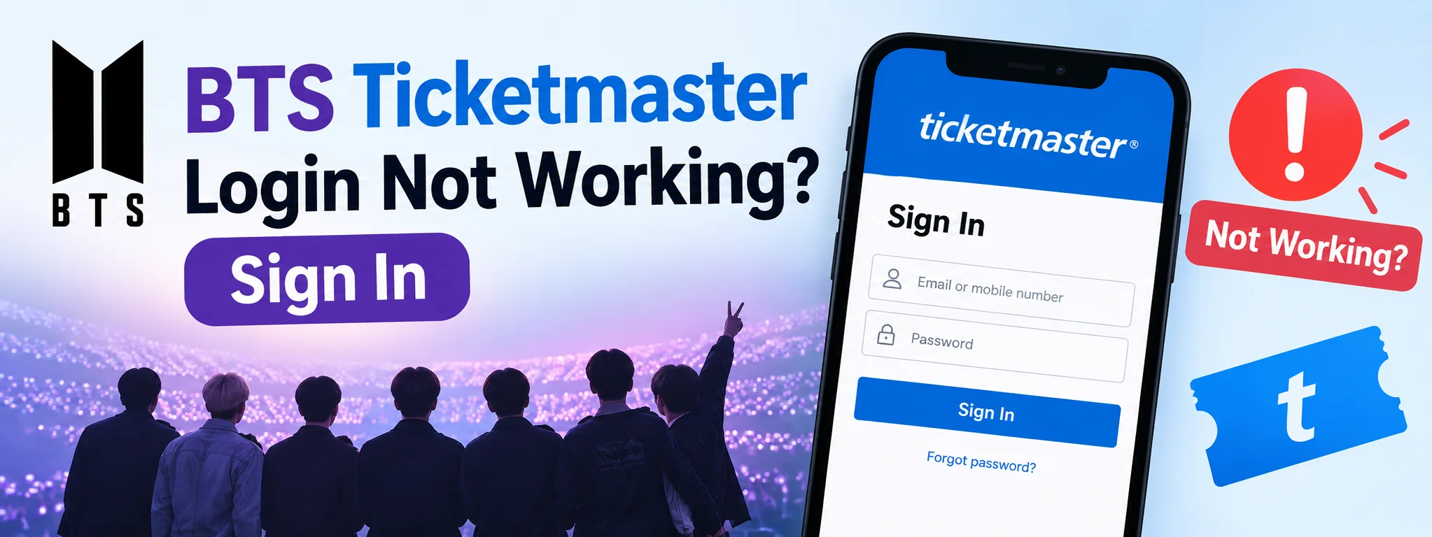 BTS Ticketmaster Login Not Working? Sign In