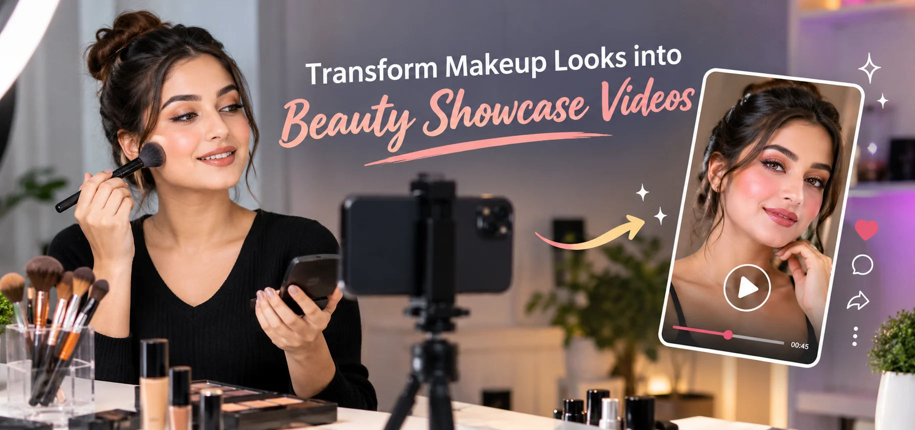 Transform Makeup Looks into Beauty Showcase Videos