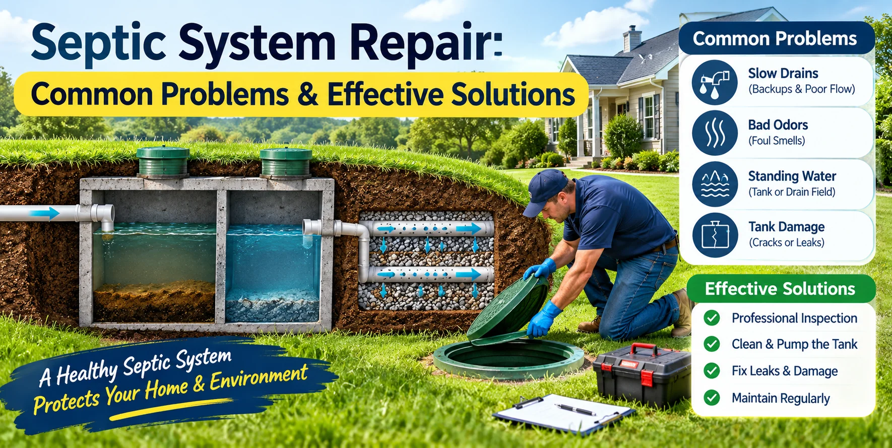 Septic System Repair: Common Problems & Effective Solutions